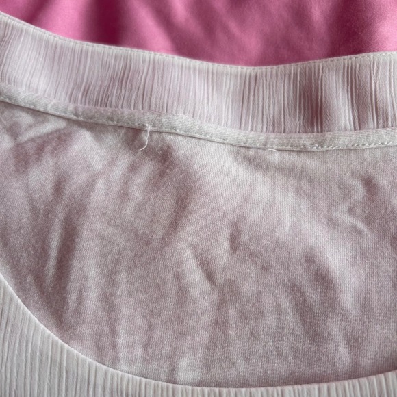 Y2K Women's White Short Sleeve Bow Accent Scoop Neck Blouse Coquette Top - Picture 5 of 8